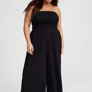 2x Torrid Black Strapless Jumpsuit
